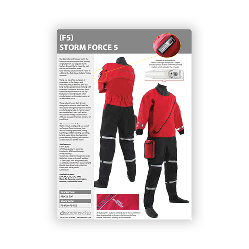 SF5 Drysuit Data Sheet