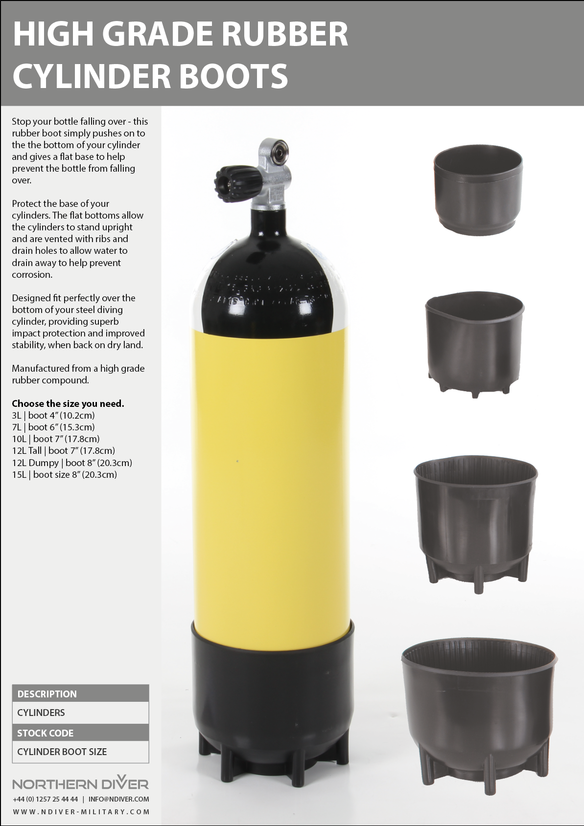 Cylinder Boot Datasheet