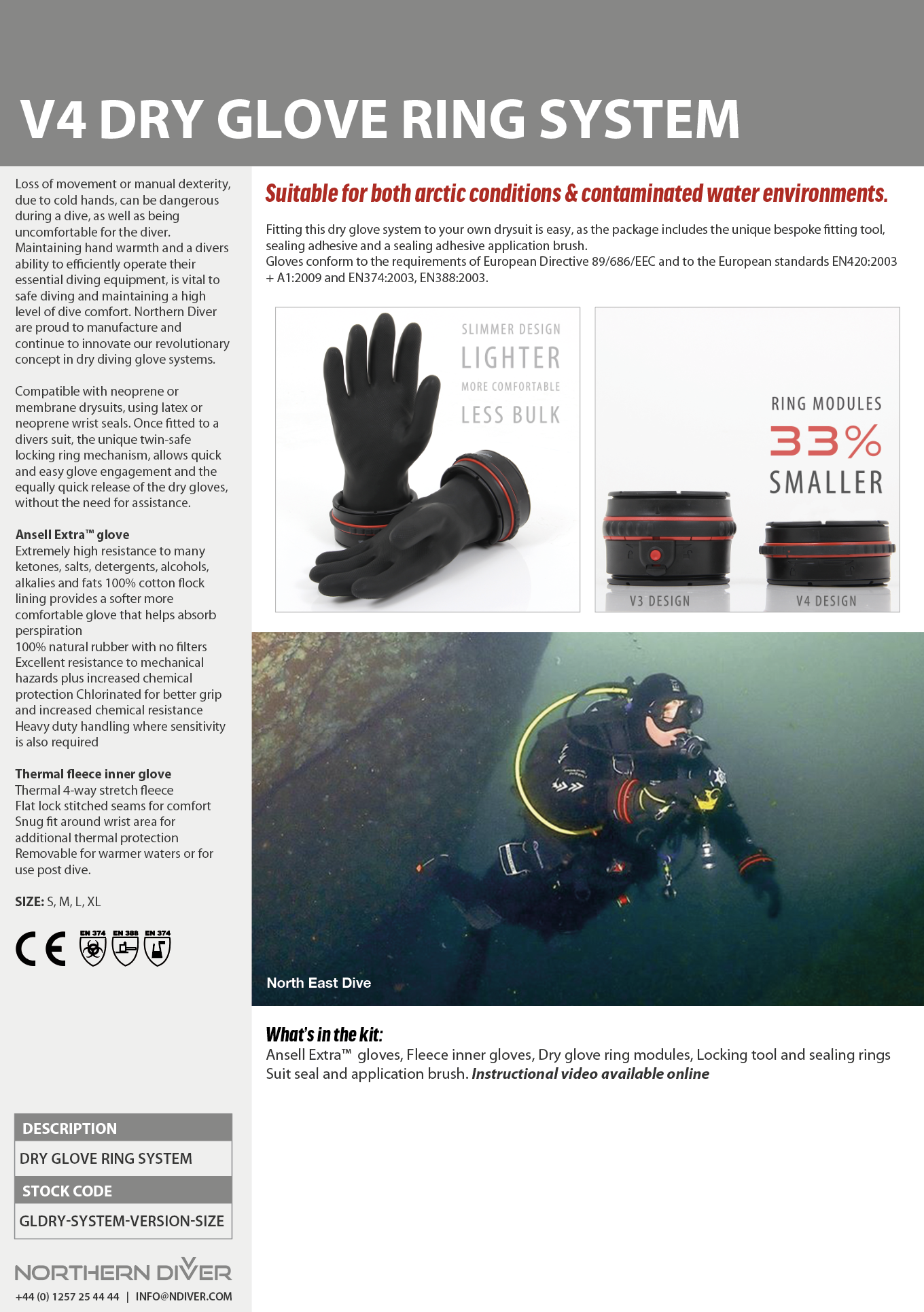 V4 Dry Glove Ring System Datasheet