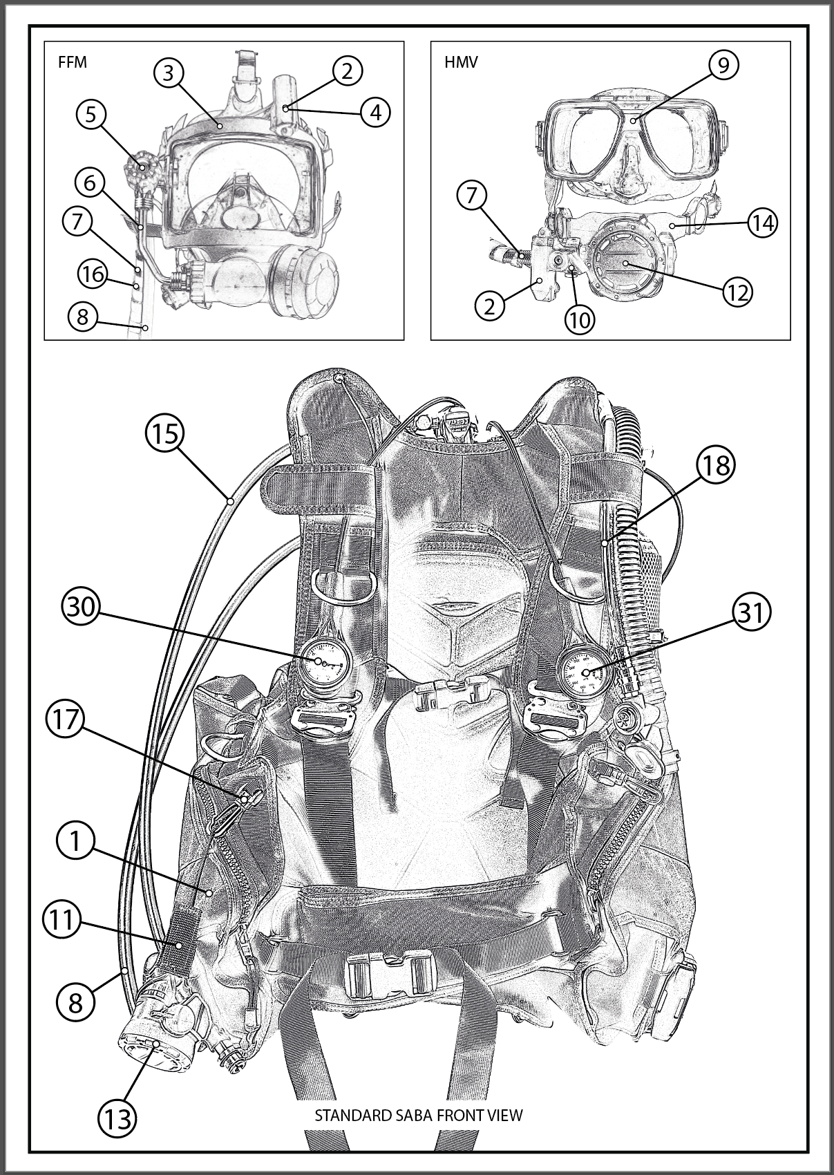 SABA Technical Drawings