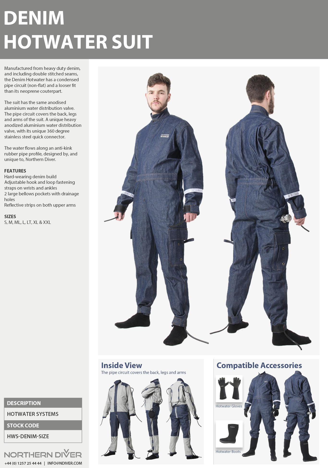 Denim Hotwater Suit Datasheet